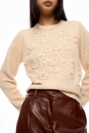 Cream Floral Sweater by Jason Wu Collective Rent the Runway at Rent the Runway